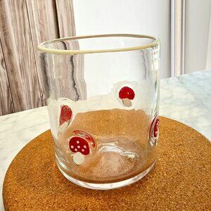 Anthropologie Icon Juice Glass MUSHROOM